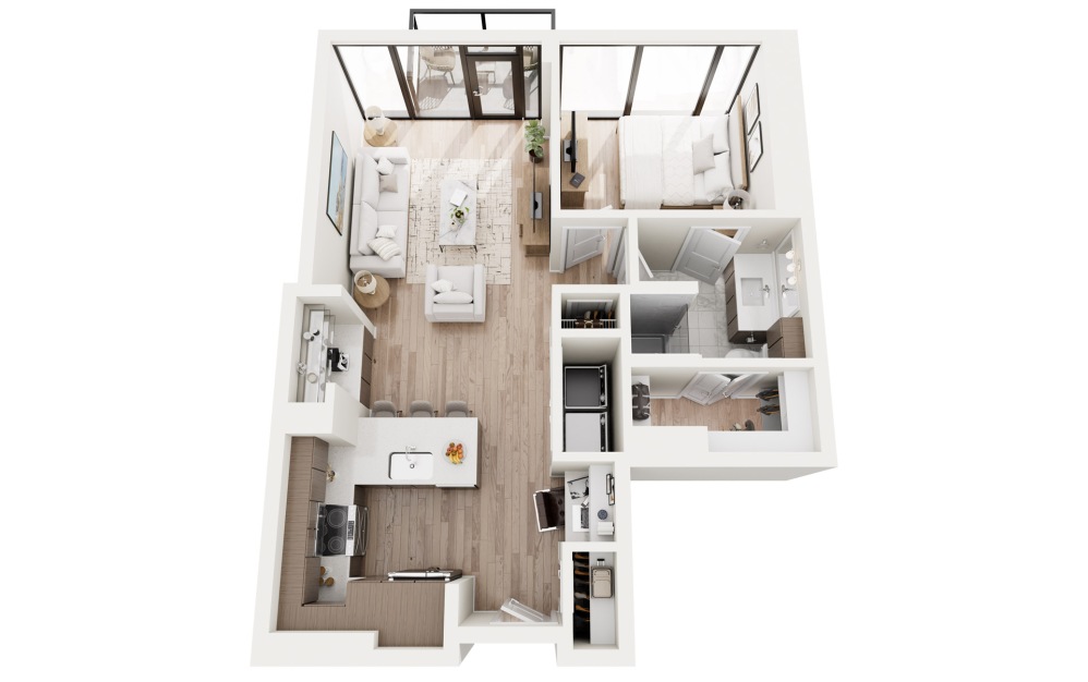 A5 3D Floorplan - 829-912 SF