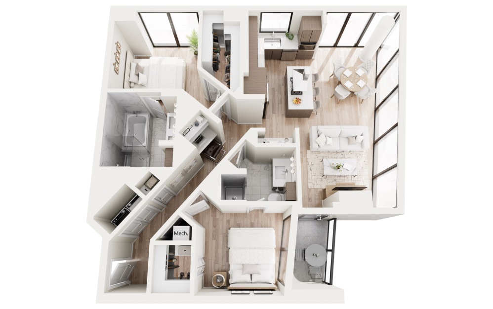 B8 3D Floorplan - 1481-1678 SF