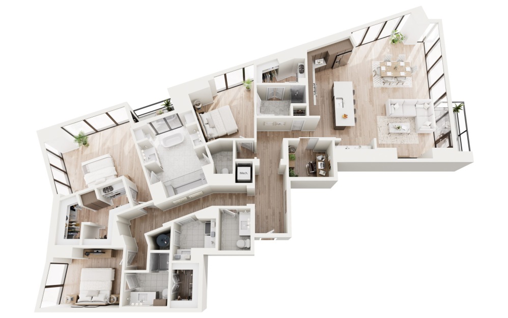 PH05 3D Floorplan - 2706 SF