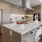 a kitchen with a large island