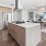 a kitchen with a large island